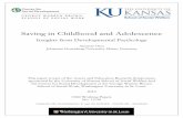Saving in Childhood and Adolescence - csd.wustl.educsd.wustl.edu/Publications/Documents/WP12-20.pdf · Saving in Childhood and Adolescence: Insights from Developmental Psychology
