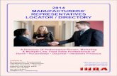 2014 MANUFACTURERS’ REPRESENTATIVES … MANUFACTURERS’ REPRESENTATIVES LOCATOR / DIRECTORY A Directory Of Performance-Proven, Marketing & Multiple-Line, Field Sales Professionals