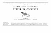 SAMPLE COSTS TO PRODUCE FIELD CORN costs to produce field corn (field corn for grain) in the southern San Joaquin Valley are shown in this study. The study is intended as a guide only,