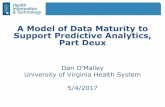 A Model of Data Maturity to Support Predictive Analytics ... · A Model of Data Maturity to Support Predictive Analytics, Part Deux ... in relational database form ... • PeopleSoft