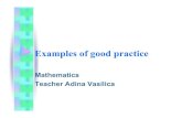 Examples of good practice - nenitescu.ro · Trigonometric functions sin & cos • General goals : • - forming skills and abbilities; • - achieving and thoroughgoing study of new