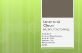 Lean and Clean Manufacturing - WordPress.com · Lean and Clean Manufacturing Module 8 Cement Manufacture June 4th 2013 ... This causes chemical and physical changes ; they come out