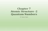 Chapter 7 Atomic Structure -2 Quantum Numbersdrsapnag.manusadventures.com/.../powerpoint/PP07-2QuantumNumb… · Atomic Structure -2 Quantum Numbers Dr. Sapna Gupta. ... According
