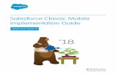 Salesforce Classic Mobile Implementation Guide Mobile Environment EDITIONS Salesforce Mobile Classic setup available in: both Salesforce Classic and Lightning Experience Mobile app