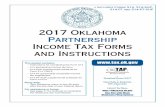 2017 Oklahoma Partnership Income Tax Forms and … · 2017 Oklahoma Partnership Income Tax Return 2 General Filing Information • A portion of the Oklahoma Affordable Housing Tax