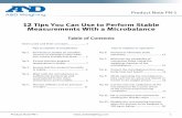 12 Tips You Can Use to Perform Stable Measurements With …photos.labwrench.com/equipmentManuals/11379-7120.pdf · 12 Tips You Can Use to Perform Stable Measurements With a Microbalance