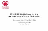 2016 ESC Guidelines for the management of atrial fibrillation · 2016 ESC Guidelines for the management of atrial ... The Task Force for the management of atrial fibrillation of the