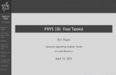 PHYS 155: Final Tutorial - University of Saskatchewanhomepage.usask.ca/~esp991/classes/year1/phys/155/phys155_final... · PHYS 155: Final Tutorial ... Charge or current moving in