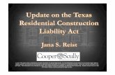 © 2017 This paper and/or ... - Cooper & Scully, P.C. - Residential Construction... · Each case must be evaluated on its ... • Homeowner can still file suit after the initial rejection