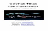 Cooper Tires - Texas Tech Universitymmoore.ba.ttu.edu/ValuationReports/.../CooperTire-Spring2007.pdf · 1 Cooper Tires Equity Valuation & Analysis Valued at 7 January, 2007 Corporate