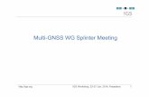 Multi-GNSS WG Splinter Meeting · Multi-GNSS WG Splinter Meeting. IGS Workshop, 23-27 Jun. 2014, Pasadena 2 Agenda Part 1 (16:00-16:45; MGWG) •Welcome • Multi-GNSS modeling issues
