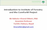 Introduction to Institute of Forestry and the …dfcentre.com/wp-content/uploads/2012/06/5.-Example-of-a-research...Introduction to Institute of Forestry ... PhD Associate Professor