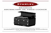 BRANDON 60K/80K/100K OIL FIRED COOKER - … ·  · 2014-11-07BRANDON 60K/80K/100K OIL FIRED COOKER. TABLE OF CONTENTS ... nose and throat. Use disposable protection. Installation