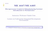 ME 4447/ME 6405 - Georgia Institute of Technologyume.gatech.edu/mechatronics_course/IntroMech/C_part2.pdf · George W. Woodruff School of Mechanical Engineering, Georgia Tech ME 4447/ME