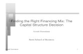Finding the Right Financing Mix: The Capital …adamodar/pdfiles/cf2E/capstru.pdfFinding the Right Financing Mix: The Capital Structure Decision ... you lose control of your business.