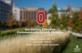 Increasing Effective Communications with Patients to Communication Differences in Patient’s and Provider’s agenda Complexity of identifying symptoms Competing clinical problems