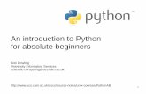 An introduction to Python for absolute beginners · An introduction to Python for absolute beginners ... he brown\nold seaman with the sabre cut f irst\ntook up his lodging under
