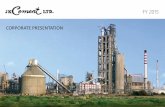 FY 2015 CORPORATE PRESENTATION - JK Cement 2015 CORPORATE PRESENTATION Disclaimer Safe Harbor Statement This presentation is strictly confidential and may not be copied, published,