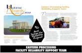 Eastern Processing Facility Reliability Support Team 2012 T · Eastern Processing Facility Reliability Support Team Front Row: Garry Pell, ... • Pruftechnik VIBXpert Design for