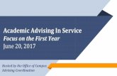 Academic Advising In Service · Academic Advising In Service Focus on the First Year June 20, ... Retrieved from NACADA Clearinghouse of Academic Advising Resources Web Site: ...