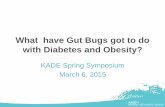 What have Gut Bugs got to do with Diabetes and Obesity? AADE KYGut Bugs PPT.pdf · What have Gut Bugs got to do with Diabetes and Obesity? KADE Spring Symposium March 6, 2015 . Kimberly