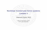 Nonlinear Control and Servo systems Lecture 1 · Nonlinear Control and Servo systems Lecture 1 Giacomo Como, ... 2000, Taylor & Francis Ltd, ISBN 0-74-840878-9. ... Sum 5 P−controller