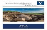 COUNCIL ON Archaeological Studies - Yale University · WELCOME NOTE Welcome to the third edition of Yale University’s Council on Archaeolog- ical Studies Newsletter, covering happenings