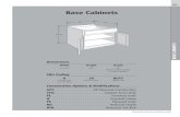 Base Cabinets  Shenandoah Cabinetry Specification Guide BASE CABINETS Base Cabinets Dimensions Width Height Depth 6â€‌ to 48â€‌ 341â„ 2â€‌ 24â€‌