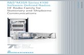 R&S M3SR Series 4100 Software Defined Radios - qslnetqslnet.de/member/dk4dds/pdf_files/Serie4100_bro_en.pdf · Software defined radios save on logistics effort and thus ... J Interoperability