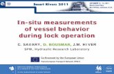In-situ measurements of vessel behavior during lock … · 1 In-situ measurements of vessel behavior In-situ measurements of vessel behavior during lock operation C. SAVARY, D. BOUSMAR,