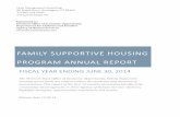 FAMILY SUPPORTIVE HOUSING PROGRAM ANNUAL …dcf.vermont.gov/sites/dcf/files/OEO/Docs/FSH-Report-2014.pdf · FAMILY SUPPORTIVE HOUSING ... provided oversight and technical assistance