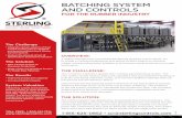 BATCHING SYSTEM AND CONTROLS - Automation · BATCHING SYSTEM AND CONTROLS ... it is placed on the Hand Add Conveyor. ... consisted of a Main PLC Control Panel using Allen Bradley