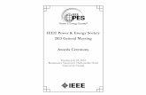 IEEE Power & Energy Society 2013 General Meeting … · IEEE Power & Energy Society 2013 General Meeting Awards Ceremony ... The Cyril Veinott Electromechanical Energy Conversion