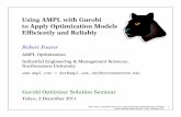 Using AMPL with Gurobi to Apply Optimization Models ...€¦ · Robert Fourer, Using AMPL with Gurobi to Apply Optimization Models Efficiently and Reliably Gurobi Optimizer Solution