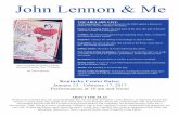 John Lennon & Me - StageOne - Family Theatre · In John Lennon & Me, Star discusses what it feels like for a “sick kid” to live in a different world than the “healthy kids.”