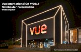 Vue International Q4 FY2017 Noteholder Presentation - Q4 2017.pdf · •Stephen King’s horror remake It outperformed industry expectations to become the most ... Murder On The Orient