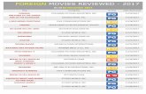 FOREIGN MOVIES REVIEWED - 2017 - MTRCB · foreign movies reviewed - 2017 ... murder on the orient express warner bros. (f.e.), inc. ... american horror story season 4 episode 1