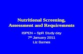 Nutritional Screening, Assessment and Requirements · Nutritional Risk Screening – what it is? •“A process to identify an individual who is malnourished to determine if a detailed