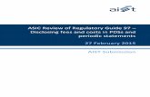 ASIC Review of Regulatory Guide 97 Disclosing fees and ... v1.0... · ASIC Review of Regulatory Guide 97 – Disclosing fees and costs in PDSs and periodic statements 201527 February