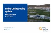 Hydro-Québec Utility update - PPDIUC Utility Update_Anne... · Hydro-Québec Utility update PPDIUC May 2017 Cordova, Alaska Anne Malenfant, ing 30 april 2017. ... –Génératrices