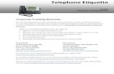 Telephone Etiquette - Corporate Training Materials · Telephone Etiquette Sample Corporate Training Materials ... Icebreakers ... (Most other word processing and presentation programs