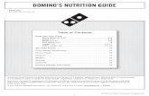 DOMINO’S NUTRITION GUIDE Using the Food Pyramid as guide, Domino’s can be part of a healthy, balanced diet. Because pizza is customizable, it is possible to enjoy a variety of