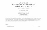 ADEQ MINOR SOURCE AIR PERMIT€¦ · ADEQ MINOR SOURCE AIR PERMIT Permit #: 813-AR-7 IS ISSUED TO: Rineco 1007 Vulcan Road Haskell, AR 72015 Saline County ... The syngas is then processed