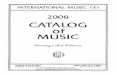2006 2008 CATALOG of MUSIC - DEPARTAMENTO … · CATALOG of MUSIC D D is tin g u is h e d E d itio n s ... (score and parts) ... _____ 2306 Leyenda (Asturias) ...