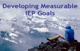Developing Measurable IEP Goals - esboces.org€¢Power Point Handout •Tools ... (e.g. reading) •How many goals are reasonable given the ... Use data for Developing Goals