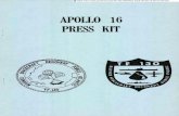 APOLLO 16 PRESS KIT - NASA · APOLLO 16 PRESS KIT . ... Hi story of USS OPPORTUNE (ARS-41) ... History of USS TICONDEROGA (C~14) Biography of Captain Edward A. Boyd, ...