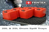 20L & 25L Drum Spill Trays - Absorbents - Containment · 6 Drum Trays with removable base grids Code Description Size L x W x H Max. load Sump BT2/25 2 x 20L drum tray 64 x 49 x 12cm