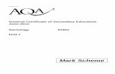 General Certificate of Secondary Education 41901 Unit 1 1 - AQA-Mark... · General Certificate of Secondary Education ... AQA GCSE Mark Scheme 2012 June series 3 ... observational