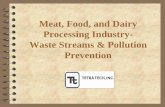 Meat, Food, and Dairy Processing Industry- Waste Streams & Pollution ...€¦ · Processing Industry-Waste Streams & Pollution Prevention . Wastewater Pollutants Biochemical oxygen