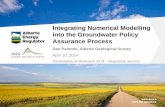 Integrating Numerical Modelling into the Groundwater ... · Integrating Numerical Modelling into the Groundwater Policy Assurance Process ... Types of information that are interesting